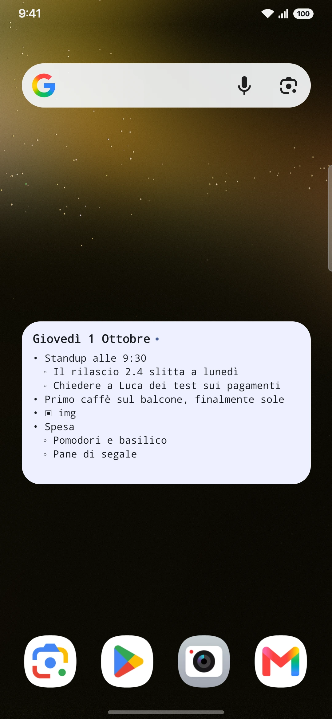 Scrivi dalla Home